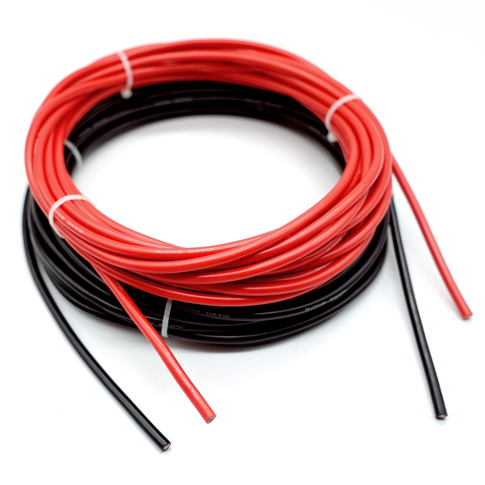 3ft-200ft 10 AWG 10 Gauge Silicone Wire Red Black Flexible Electrical Bare Wire