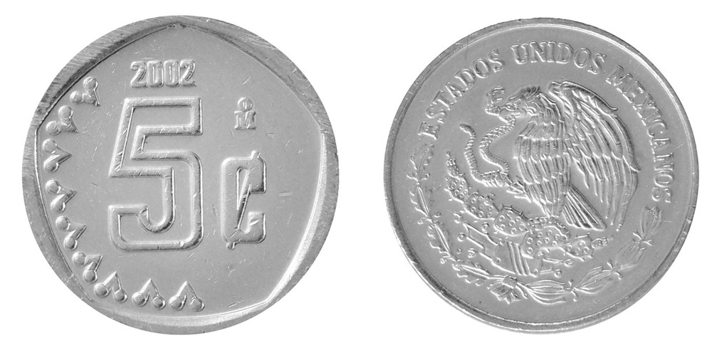 Mexico 5 Centavos, 2002, KM #546, Mint