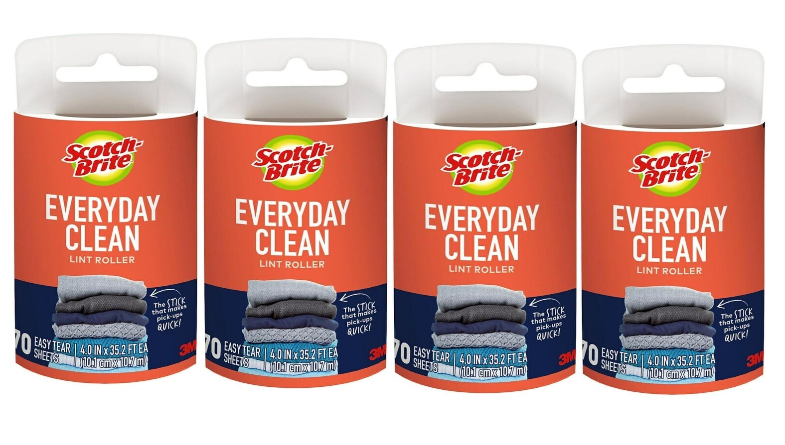 Scotch-Brite Lint Roller Refill Roll (Pack of 4)