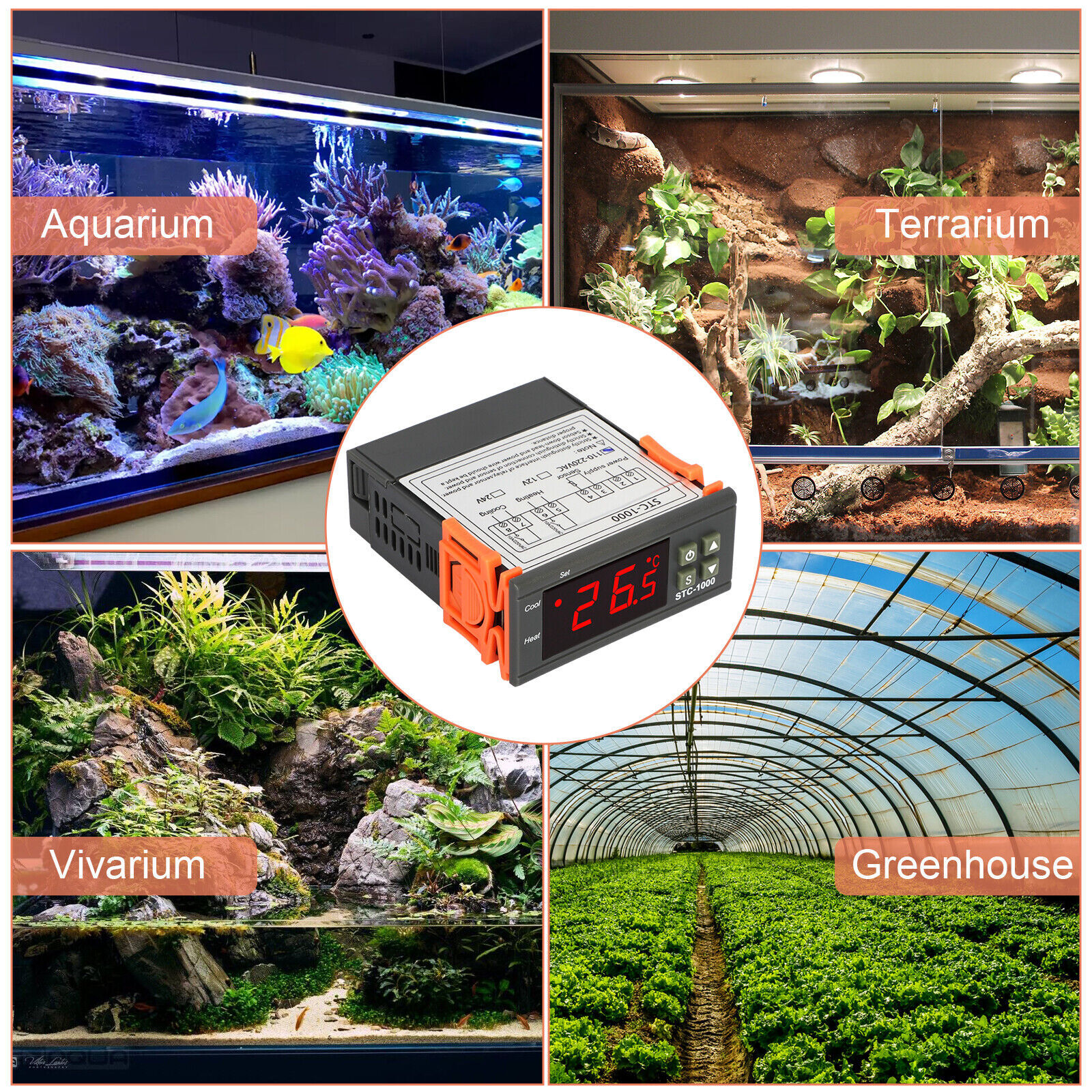 STC-1000 Digital Thermostat for Incubator Temperature Control Thermoregulator