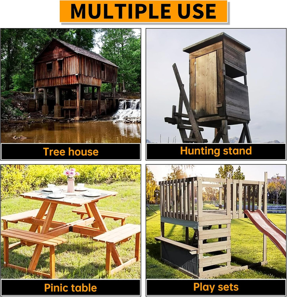 Deer Stand Brackets 4X4 Deer Blind Brackets, 4Pcs Compound Angle Platform Bracke