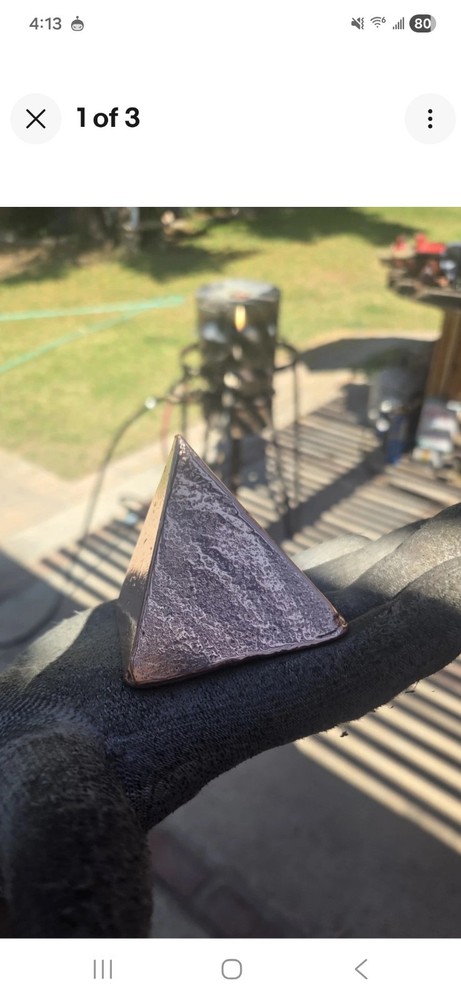 Solid Copper Pyramid Polished