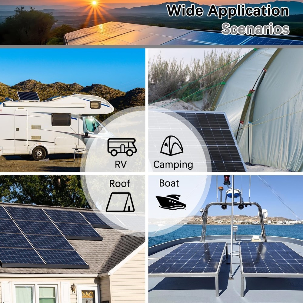 60A/100A MPPT Solar Charge Controller 12V/24V Auto Tracking Solar Panel US