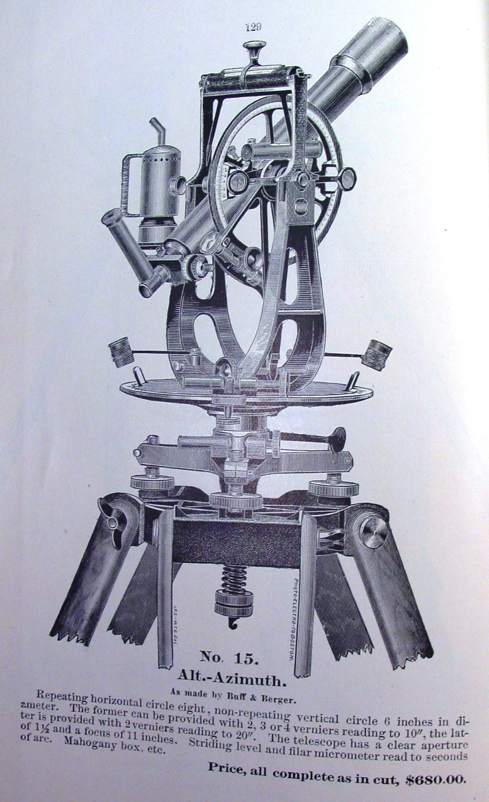 1894 Buff Berger Surveying Insts. Catalog