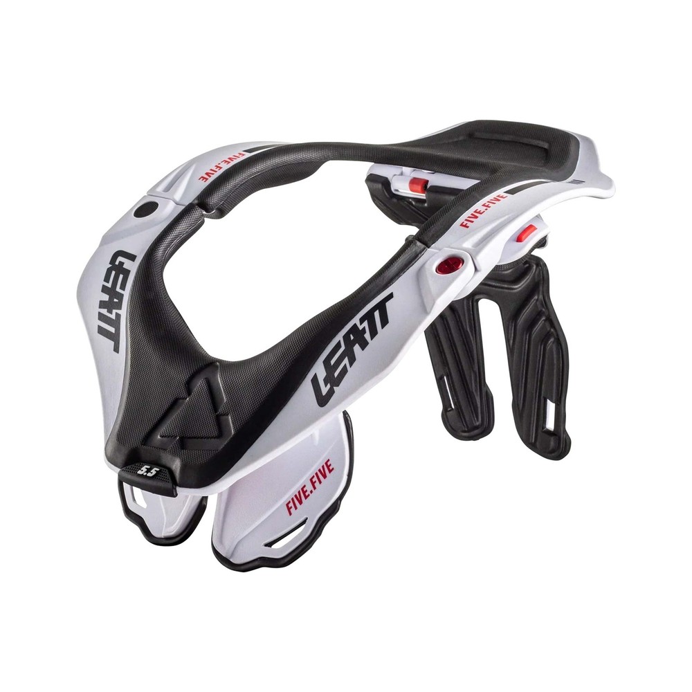 LEATT 5.5 Motorcycle Neck Protector White Black CE Certified