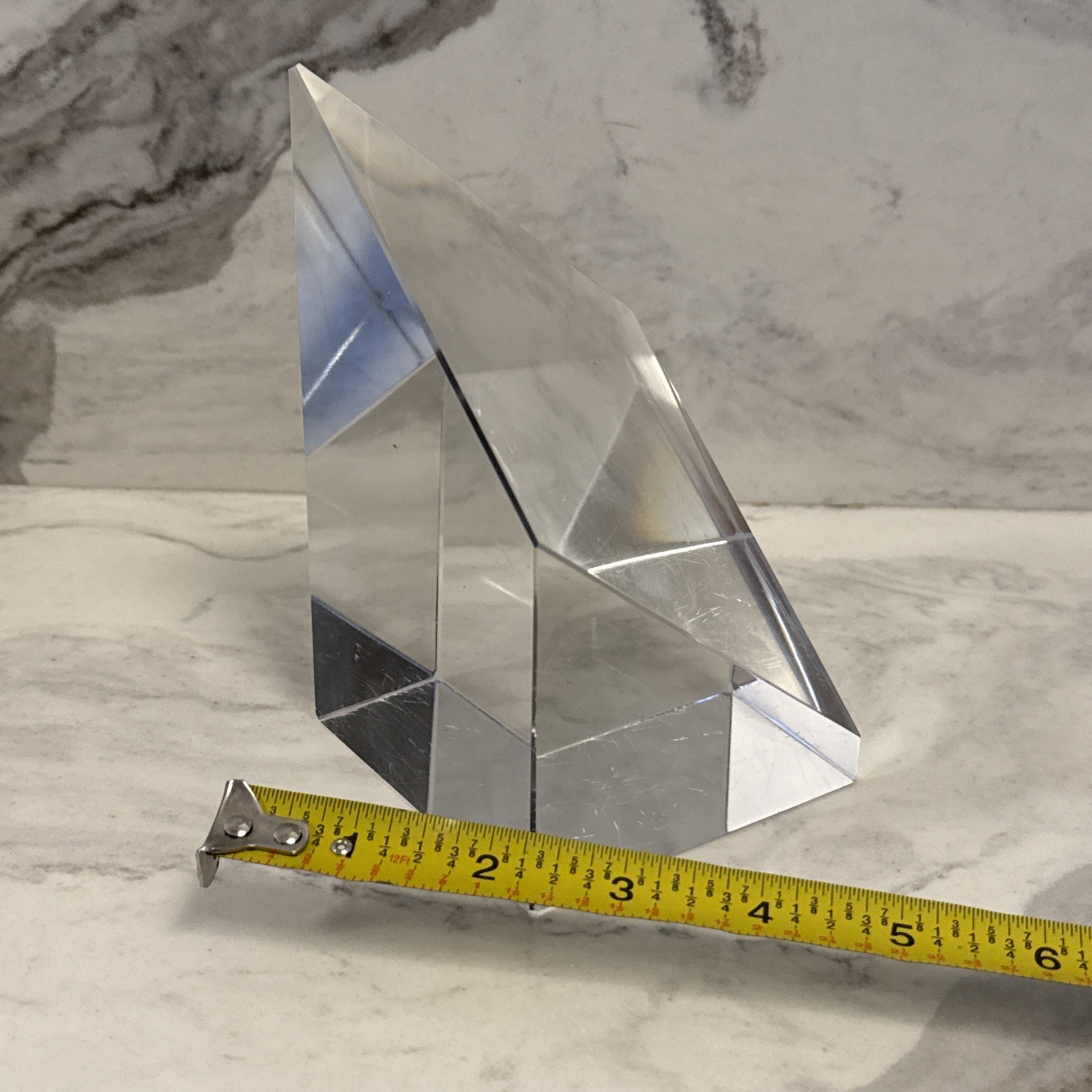 Tiffany & Co Rare Vintage Signed Large Faceted Crystal Sculpture Estate Find