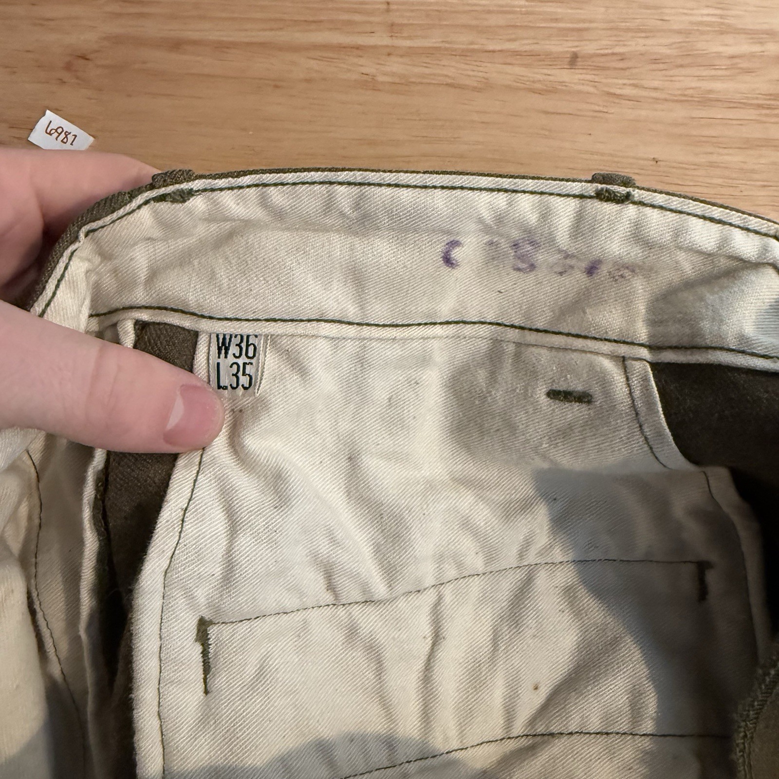 Vintage US Army HEAVY Wool Field Trouser Pants Serge 34x33 Post WWII