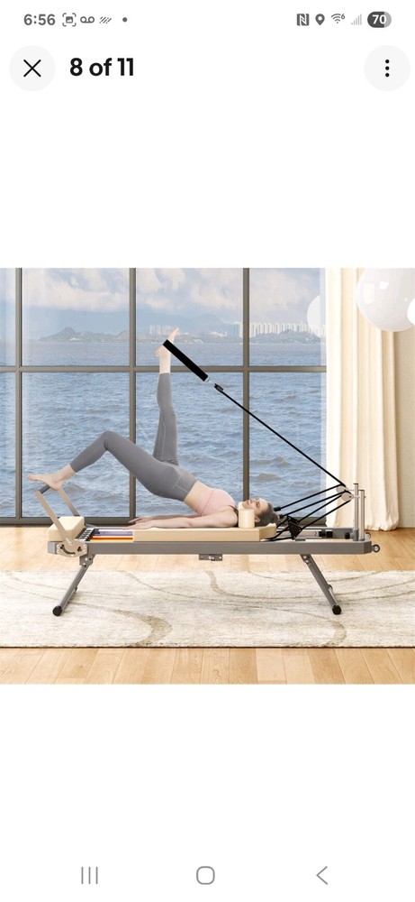 Pilates Reformer Machine, Quick-Assembly Foldable Studio Grade Pilates Equipment
