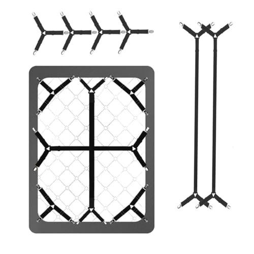 6-Pack Adjustable Sheet Straps, Fitted Sheet Holders， Secure Your Bed Sheets