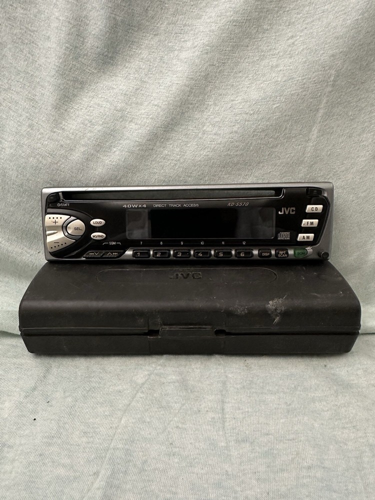 JVC KD-S570  FACEPLATE ONLY Untested Great Condition With Plastic Case