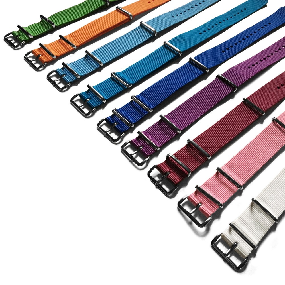 Solid Color - Ballistic Nylon Military Watch Strap - 20mm