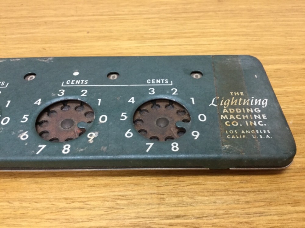 The Lightning Adding Machine Company - VIntage Adding Machine (MAR78)