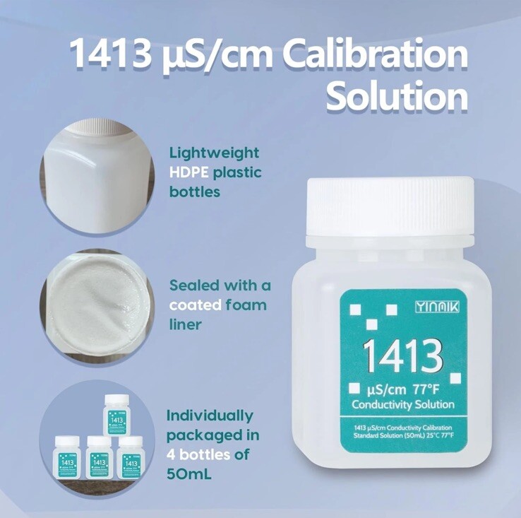 1413 μS/cm Calibration Solution, Conductivity Salt Standard Buffer Solution...