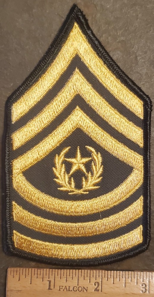 Pair (2) US Army Command Sergeant Major CSM Rank Insignia Patch Dress CLASS A 4"