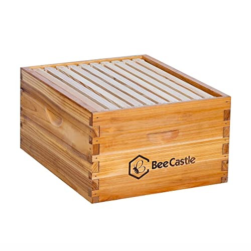 Heavy Wax Coated Unassembled Langstroth Deep/Brood Box with Frames 10 Frame