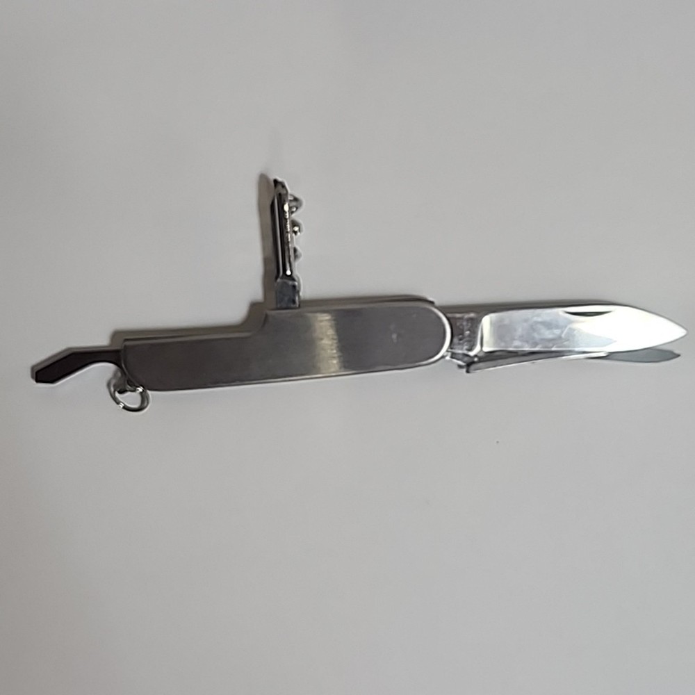 Multi-Tool Pocket Knife 7 Tool Stainless Steel Scissors Screw Driver Corkscrew