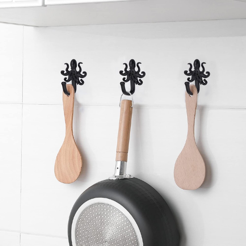 5 Pack Coat Hooks Wall Storage Hooks – Decorative Wall Mounted Hooks Rustic M...