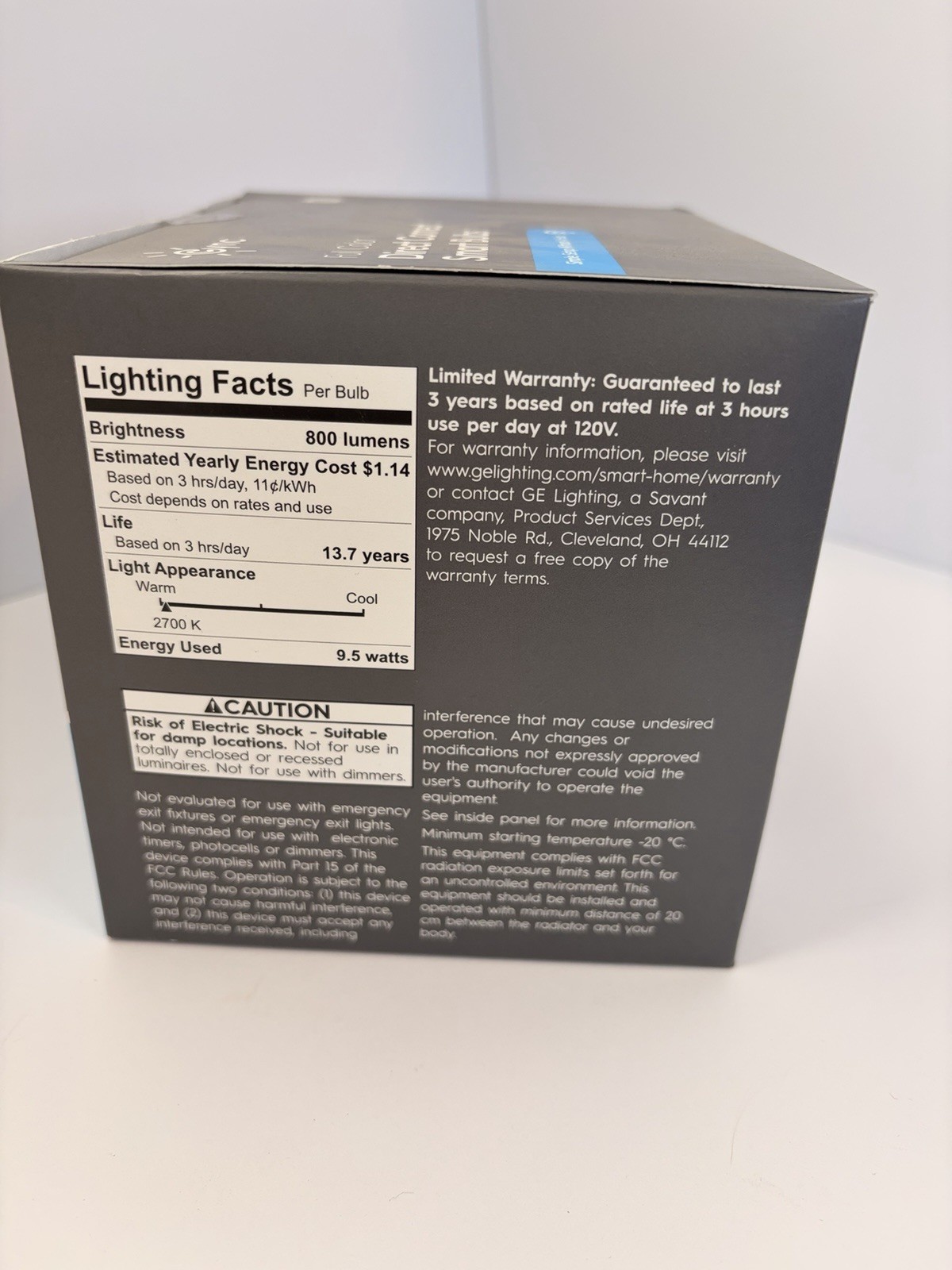 GE Cync Full Color Smart Bulbs | 3 Pack | LED | A19 | Dimmable