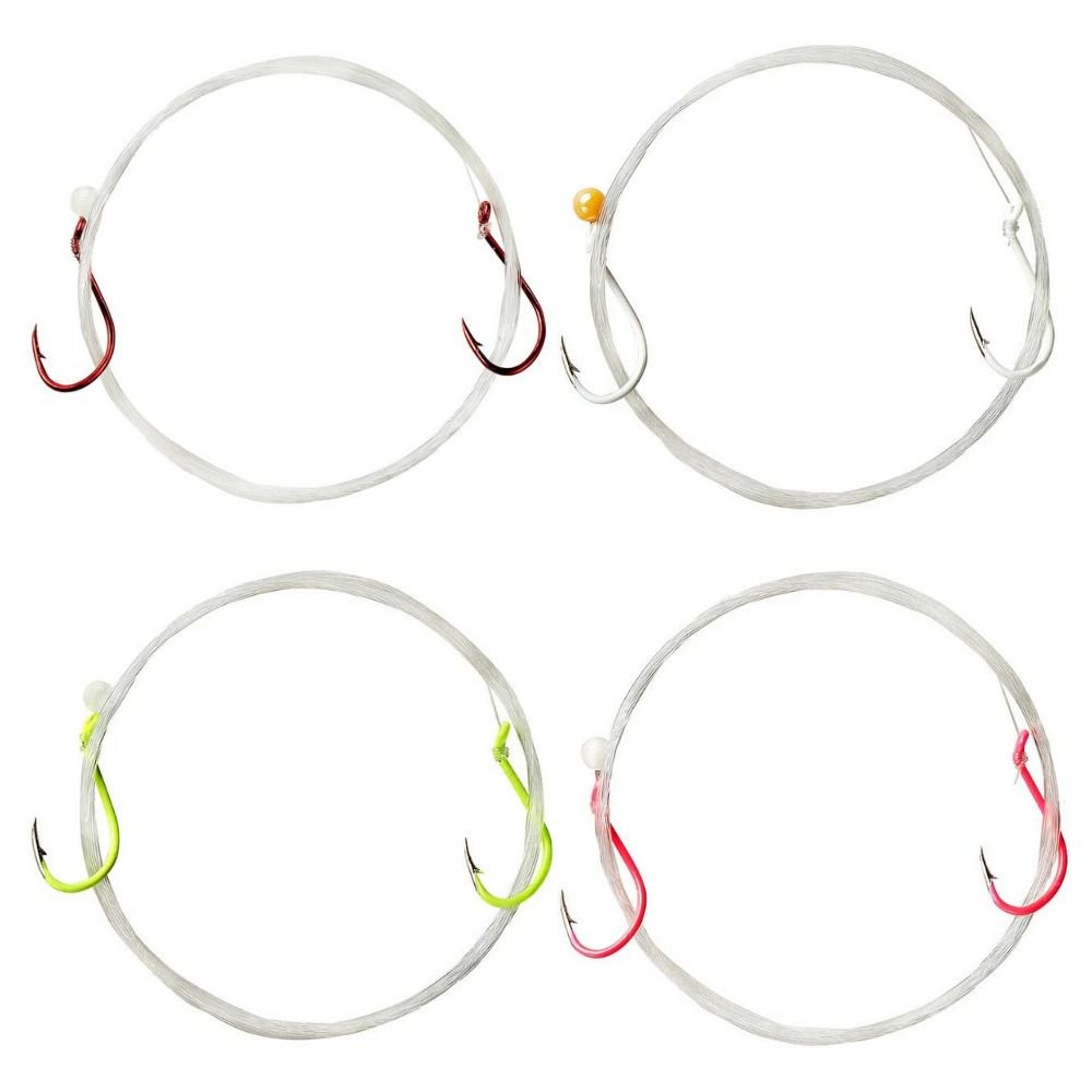 Lindy Rig Snell Crawler 2-Hook 10' Fluorocarbon #4