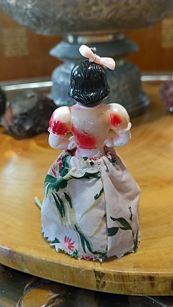 Vintage 1930s plastic dancing doll pull cord toy