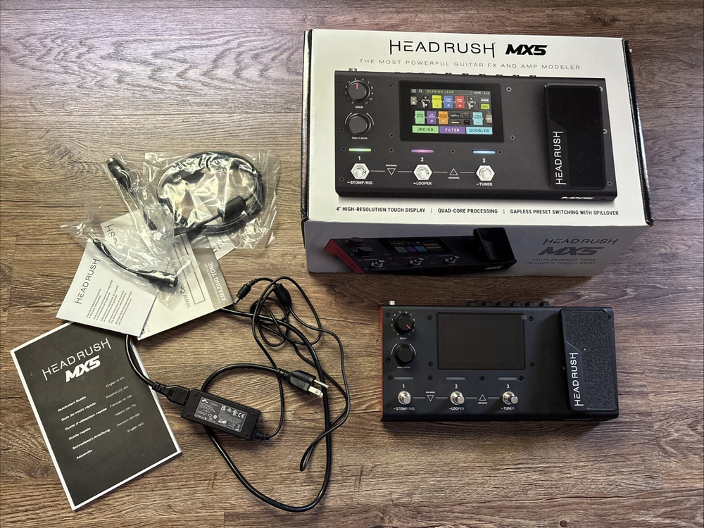 Headrush MX5 Multi Effects Guitar Compact Professional Processor & Power Adapter