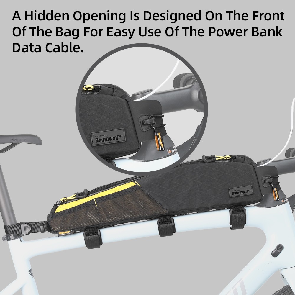 Rhinowalk BIke Large Top Tube Bag Water-Resistant Bikepack For MTB&Road Bike 1pc
