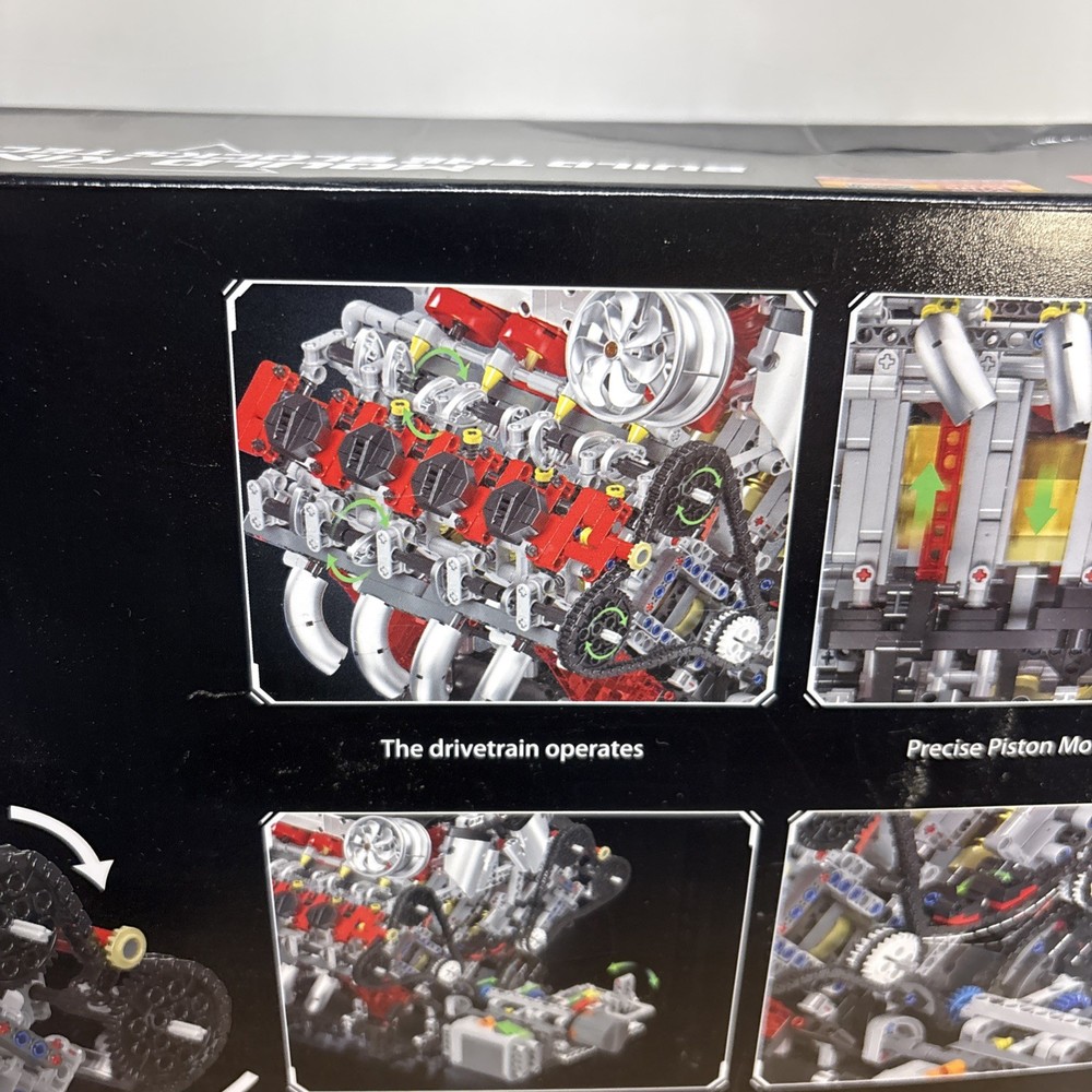 Mould King V8 Engine Model kit 10130 Motorized Car Building Blocks Open Box