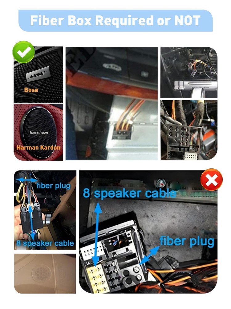 Fiber Decoder for Mercedes, Optical Box Most Adapter for Porsche 911 997 Maca...