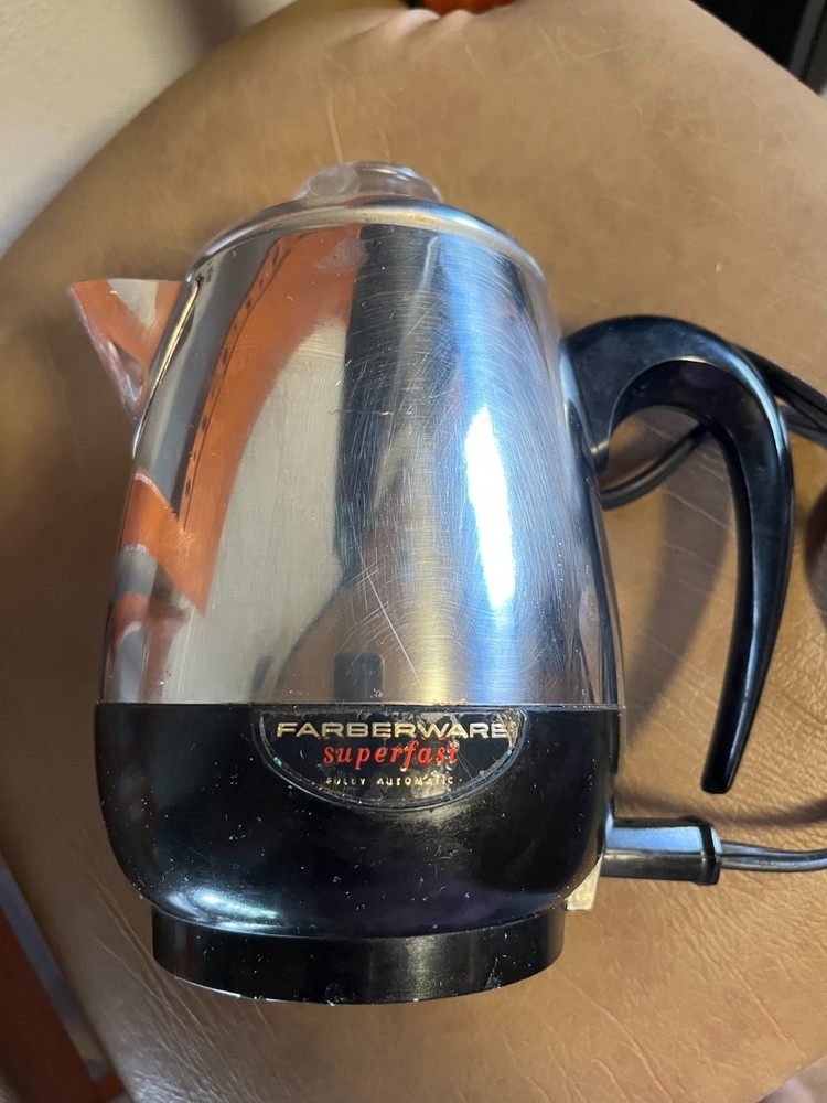 Vintage Farberware Superfast 2-4 Cup Automatic Coffee Percolator Model 134