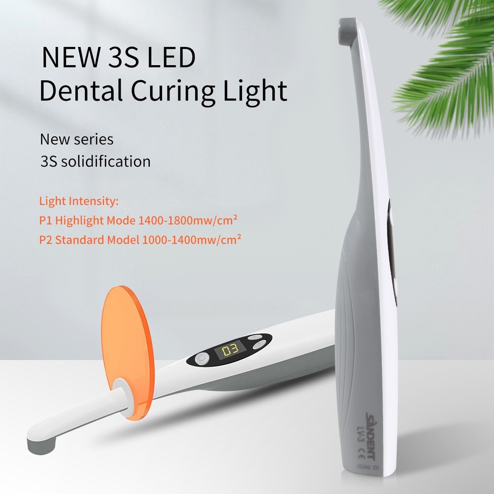 Wireless Dental LED Curing Light Cure Lamp 3 Second Resin Curing Light 2Modes dr