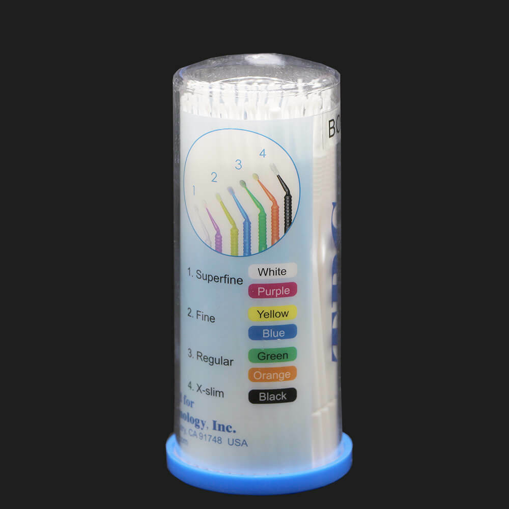 Disposable Micro Applicator Brush, 100pcs - Superfine, Bendable, White