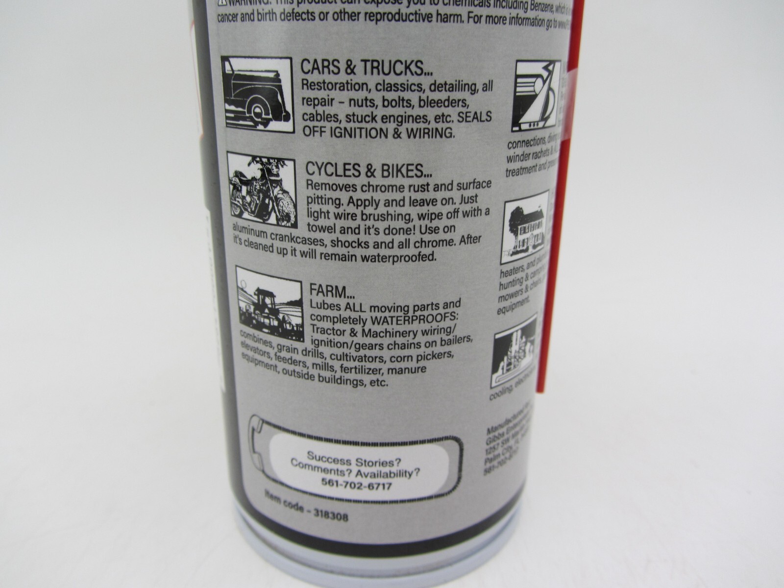 2 CANS OF GIBBS BRAND LUBRICANT PENETRATING OIL CLEANER RESTORER ANTI CORROSIVE