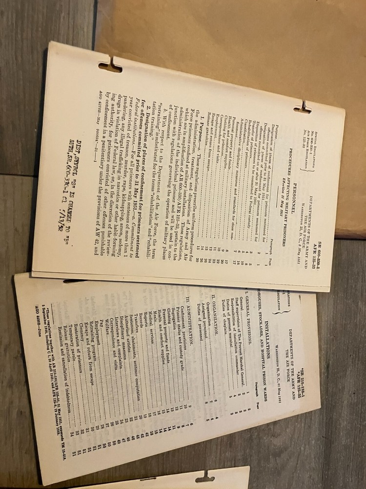 PROVOST MARSHAL General's School Army Documents and Training Book