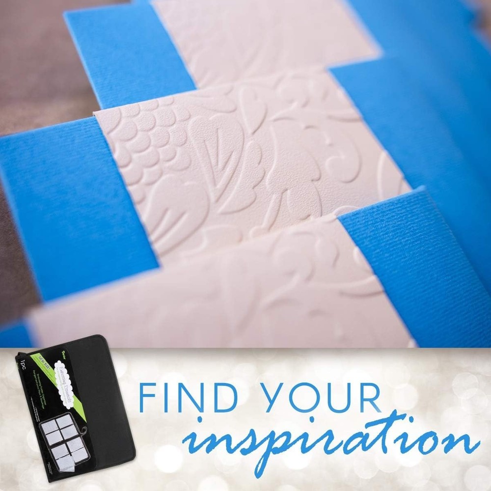 Embossing Folder Storage Case, Black Nylon Zipper Binder