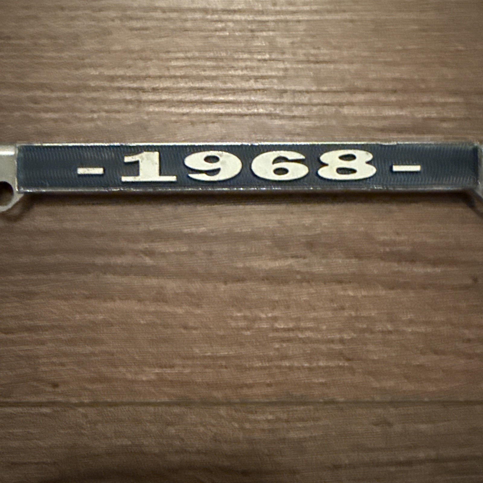 Vintage 1968 Chevrolet Impala License Plate Frame Chevy Chrome And Blue
