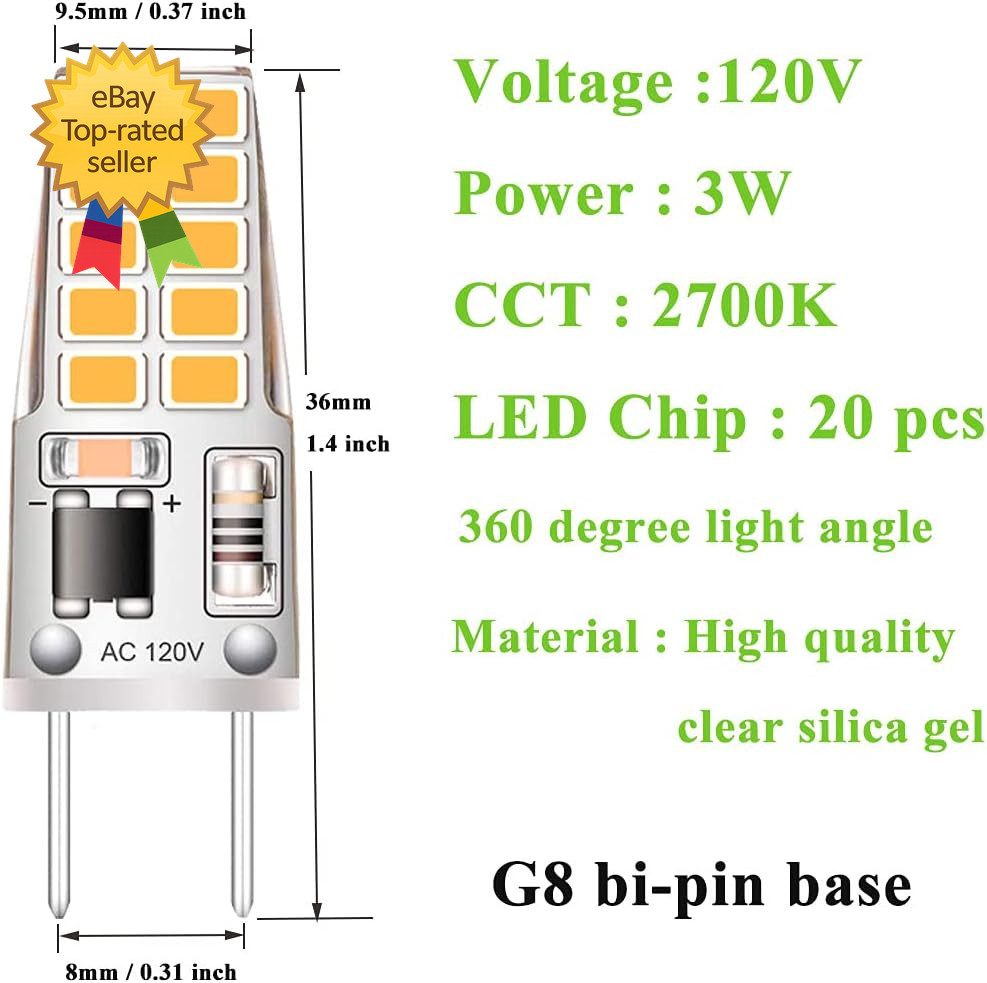 5 Pack LED Bulb Soft White Equivalent to Halogen Bulb Type Non Dimmable