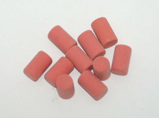 10x replacement rubber erasers for mechanical pencils, 7mm diameter