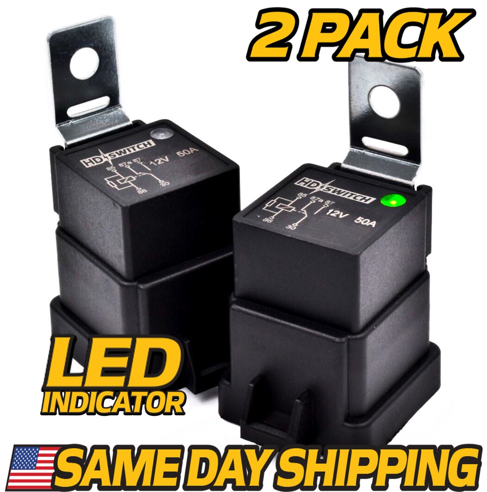 Improved Design for Hella 4RD 931 410-08 12V/40A Relay + Bracket OEM Upgrade