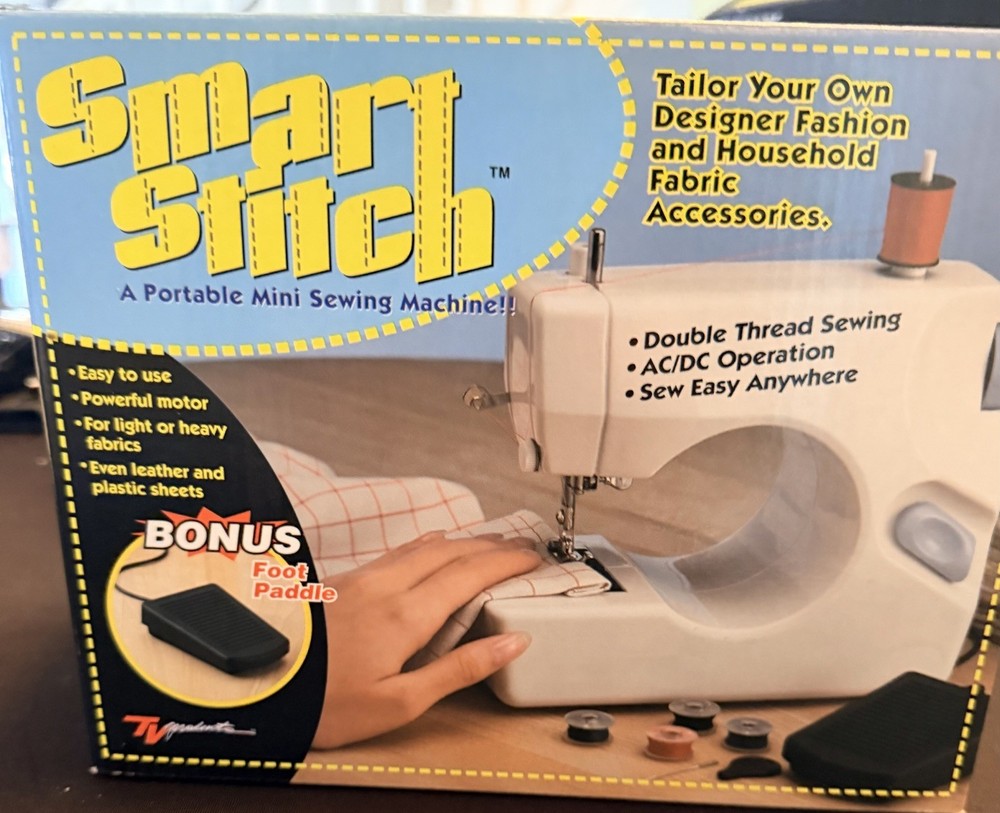 Smart Stich Portable Mini Sewing Machine Double Thread Sewing, AC/DC Operation