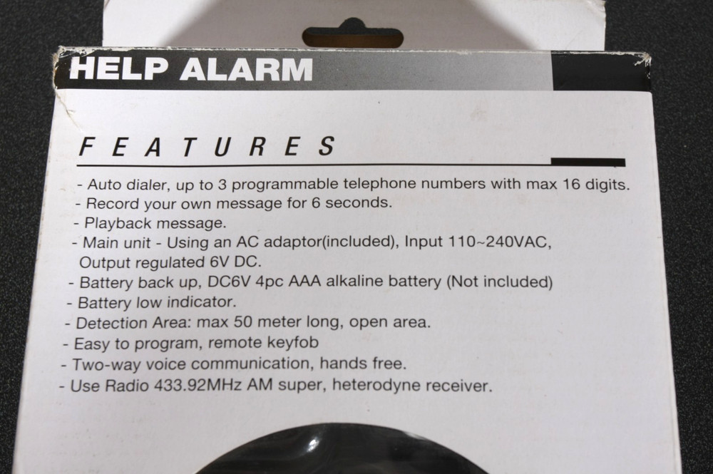 ATS Senior Help Dialer 700 Alarm Alert Panic PLEASE READ