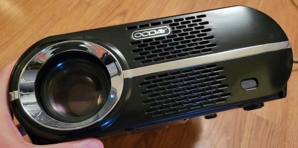 OCDAY HDMI home projector, HDMI, USB inputs, used, still works