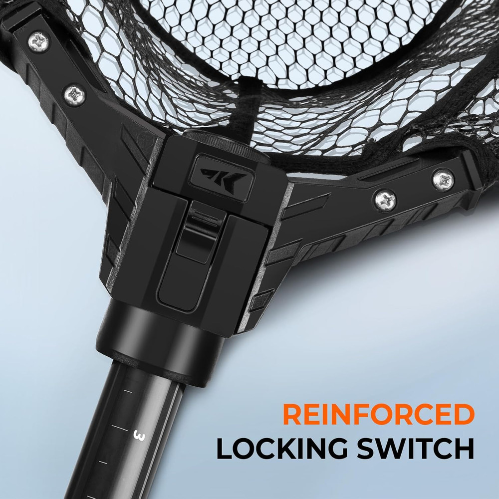 Brutus Folding Landing Net with Boat Hook, Foldable, Extendable, Lightweight & S