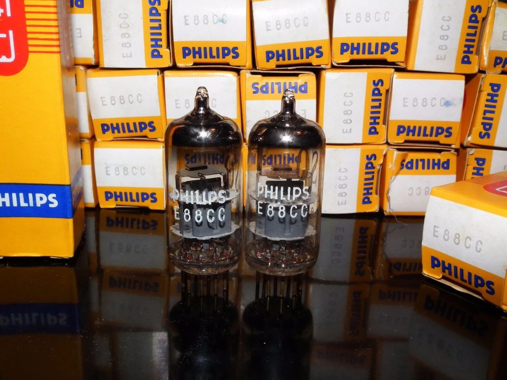 E88CC 6922 NOS NIB Matched Pair Philips Heerlen Holland Premium ECC88 6DJ8