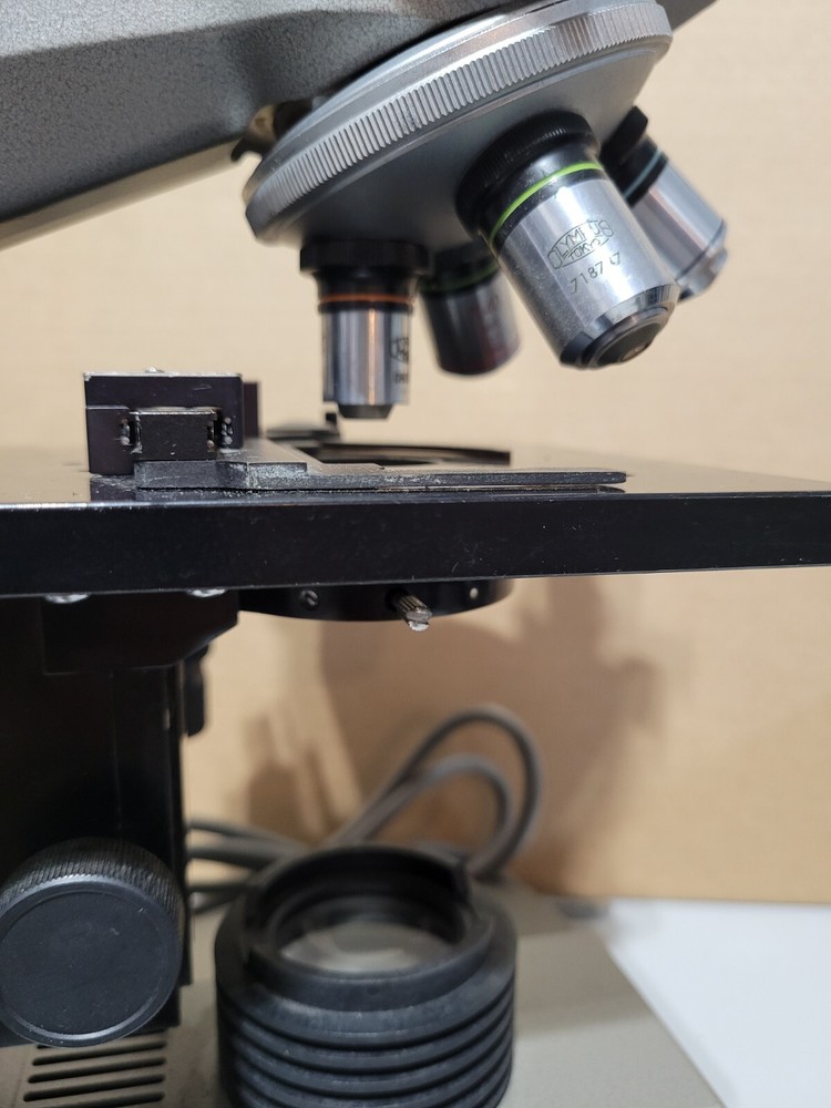 Olympus CHB Binocular Microscope With Objectives HI 100, PL40, 10, 40 No Oculars