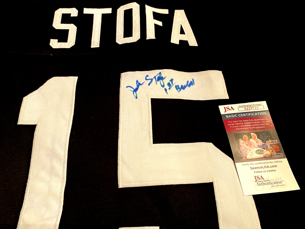 JOHN STOFA (1st Bengal Draft Pick) Signed Bengals Jersey -JSA Authenticated