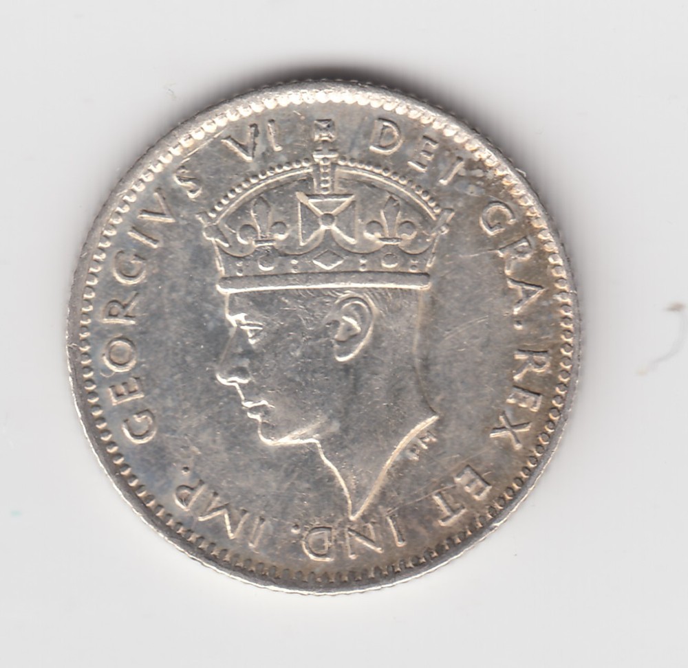 1945 Newfoundland Five Cents Silver Coin