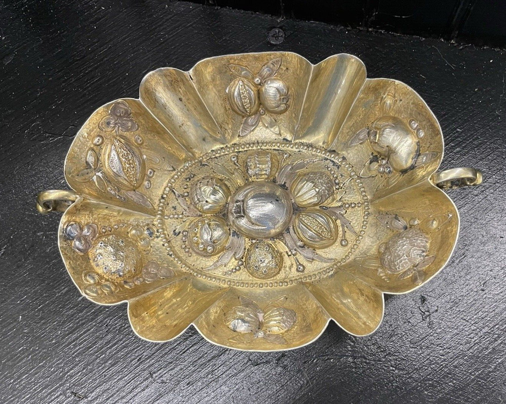 Parcel Gilt Silver Wine Tasting Bowl
