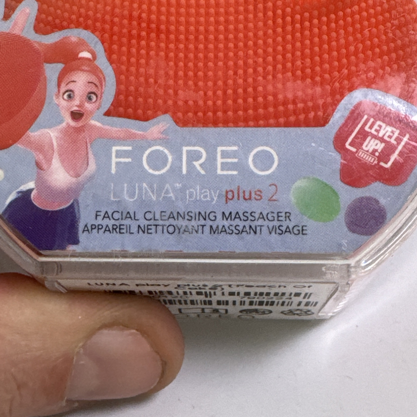 Foreo Sweden Luna Play Plus 2 Peach of Cake Facial Cleansing Massager New Sealed