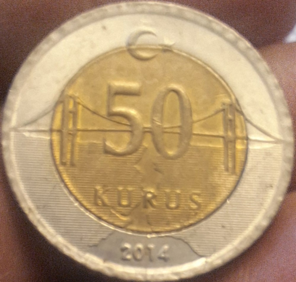 Türkiye (Turkey) 50 Kurus 2014 AU