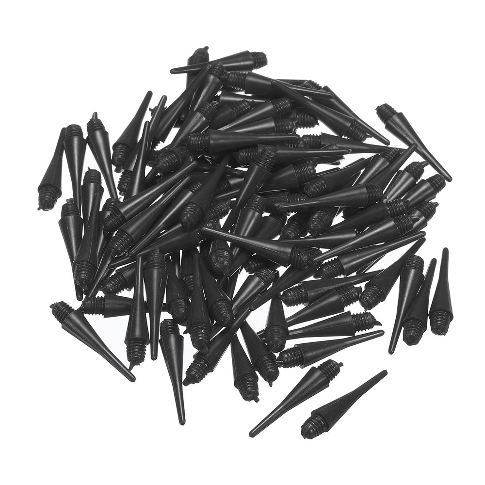 Plastic Dart Tips, 50 Pack 2BA Thread Soft Dart Tips, Black
